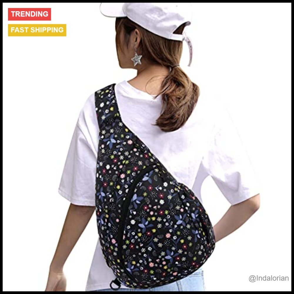 Lightweight Waterproof Crossbody Sling Bag Travel Hiking Everyday Use - Picture 2 of 7